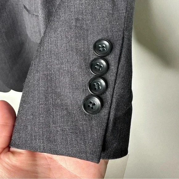 Banana Republic Dark Grey Two Button Wool Blazer Size 44L